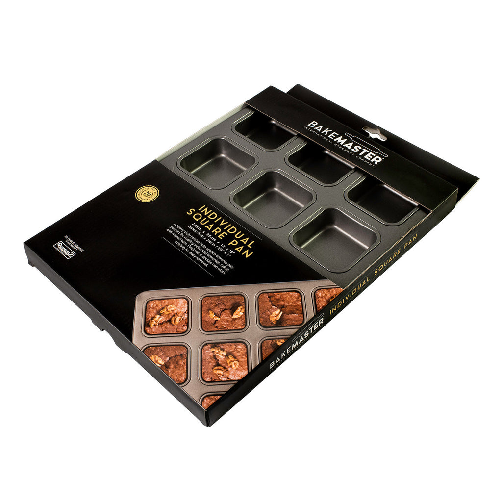 12 Cup Square Brownie Pan, 34 x 26cm/6 x 2.5cm - Non-stick