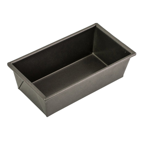 Non-stick box-sided loaf pan, dark grey/black interior, 21 x 11 x 7 cm