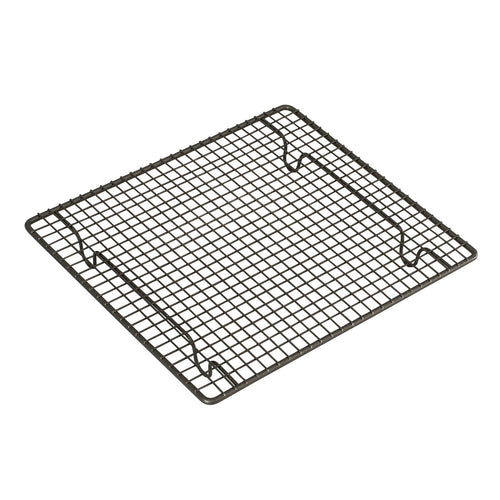 Wire cooling rack tray, non-stick coated, square grid, 25 x 23 cm