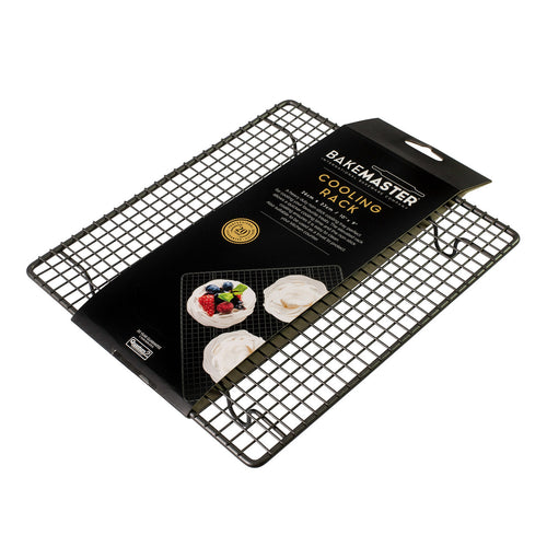 Non-stick wire cooling rack tray with package sleeve on top
