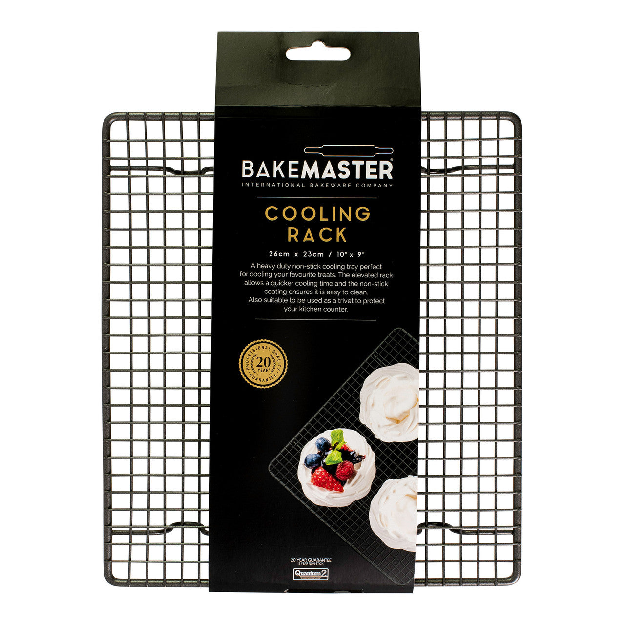 Bakemaster cooling rack with packaging on a white background
