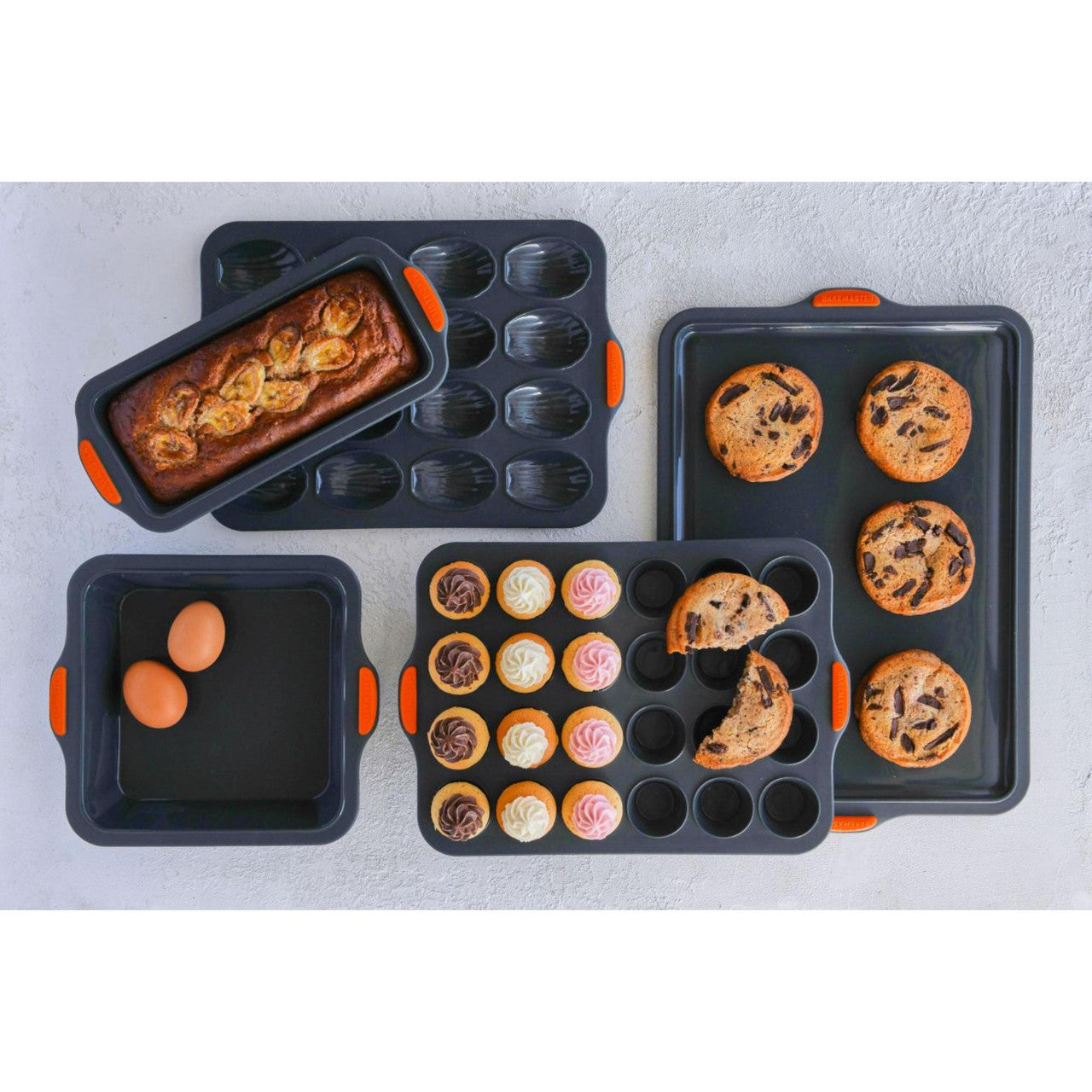 Silicone Loaf Pan, 24 x 10 x 6cm - Grey