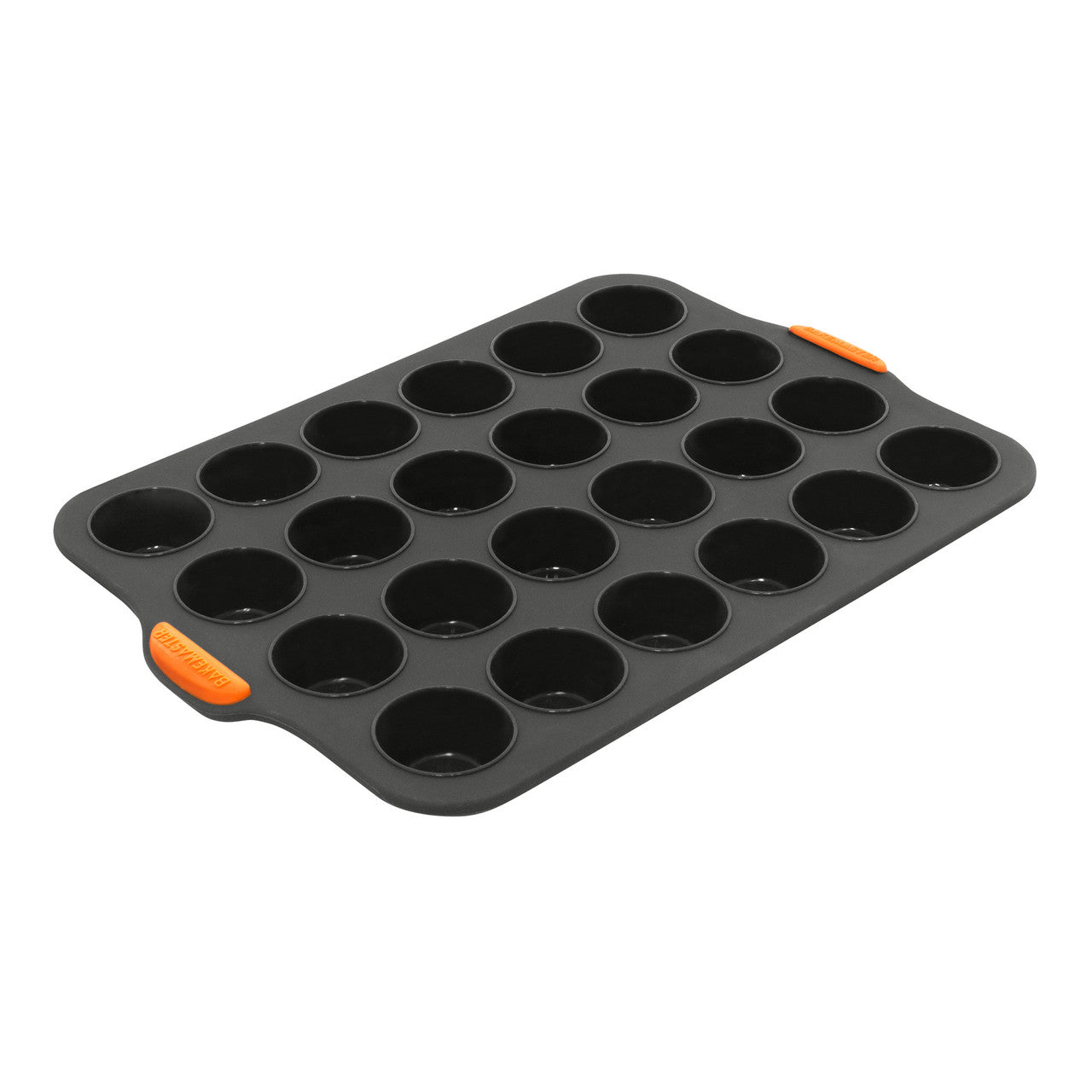 Silicone 24 Cup Mini Muffin Pan, 35.5 x 24.5cm (4.5 x 2.5cm) - Grey