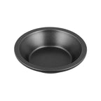 Black round baking pan on a white background