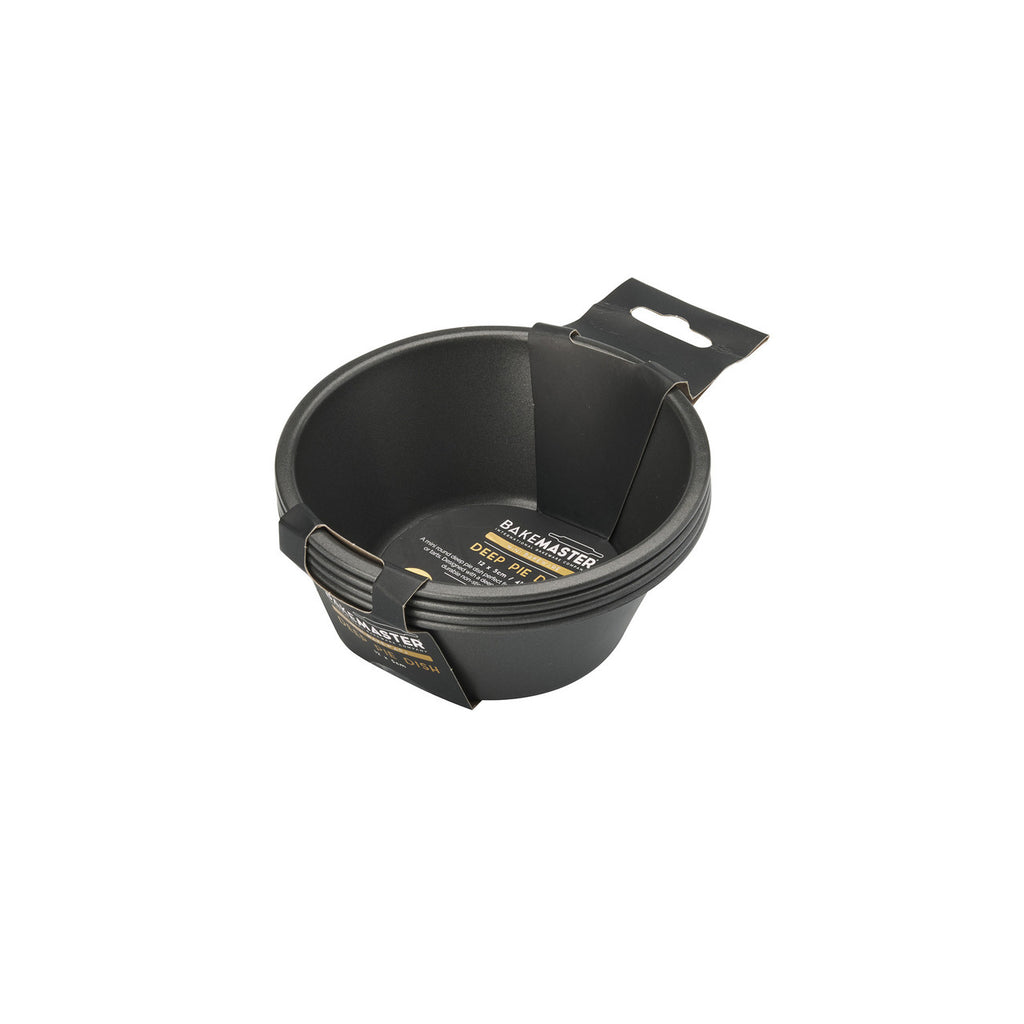 Deep Pie Dish Set of 4, 12 x 5cm - Non-stick