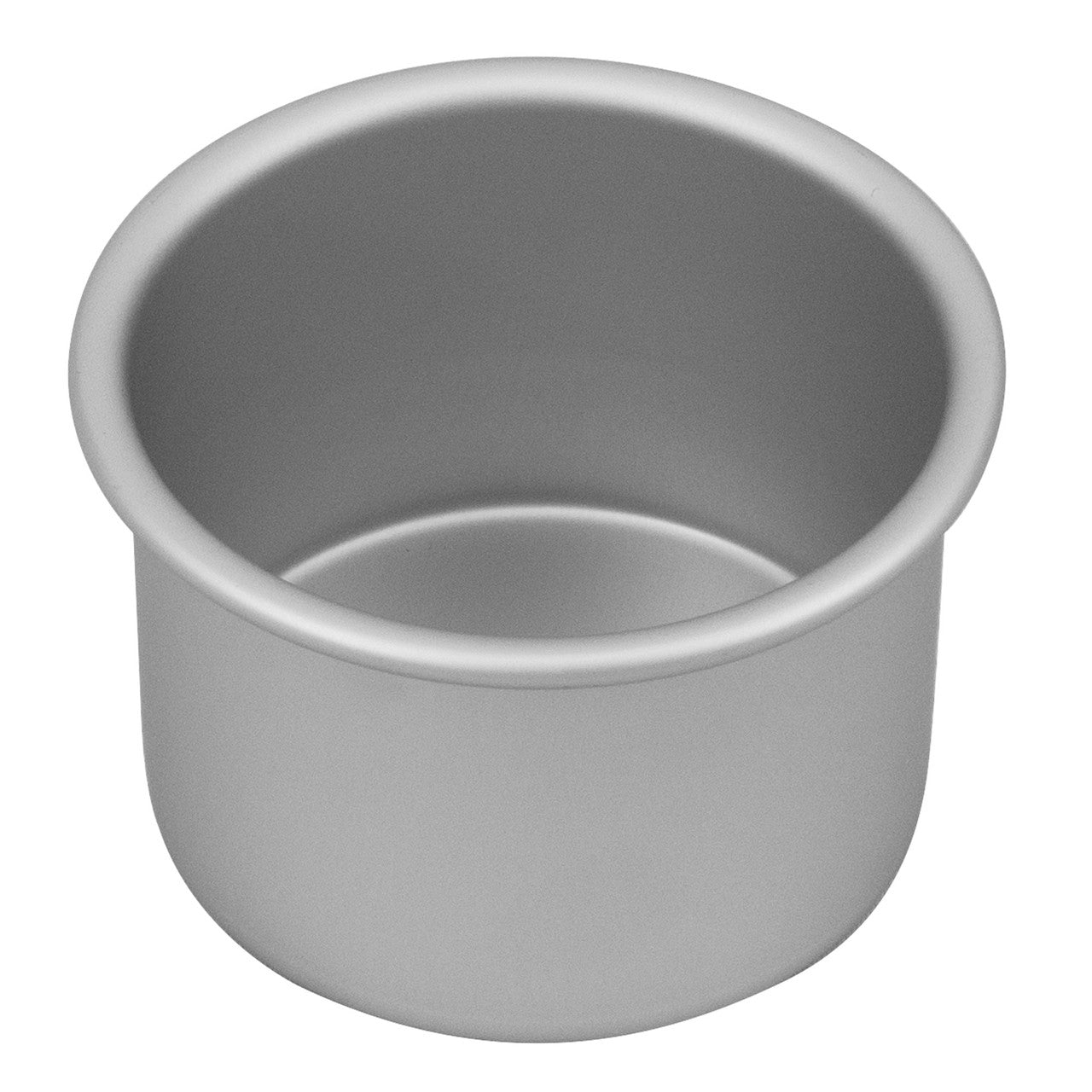 Silver Anodised  Round Cake Pan, 10 x 7.5cm