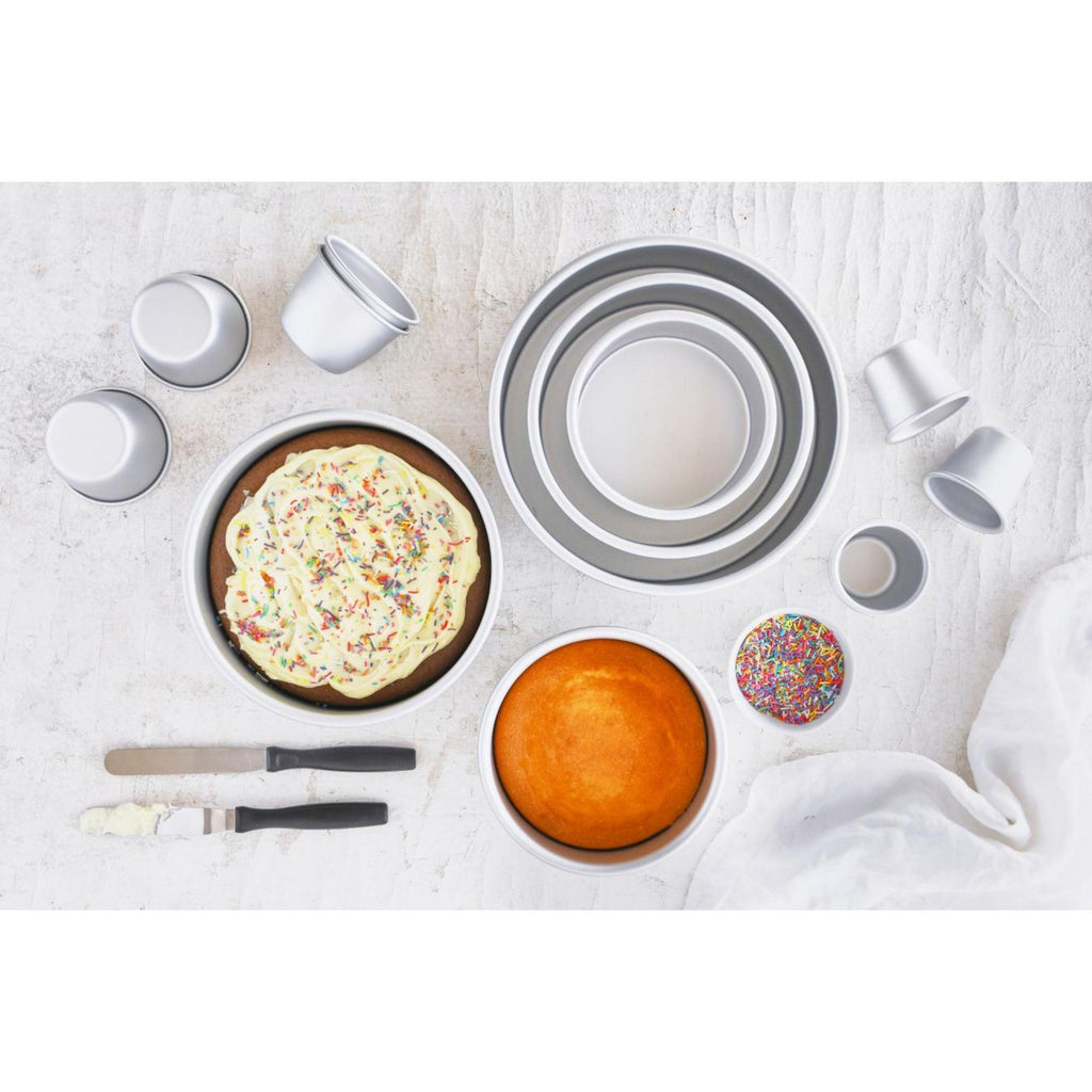 Silver Anodised  Round Cake Pan, 12.5 x 7.5cm
