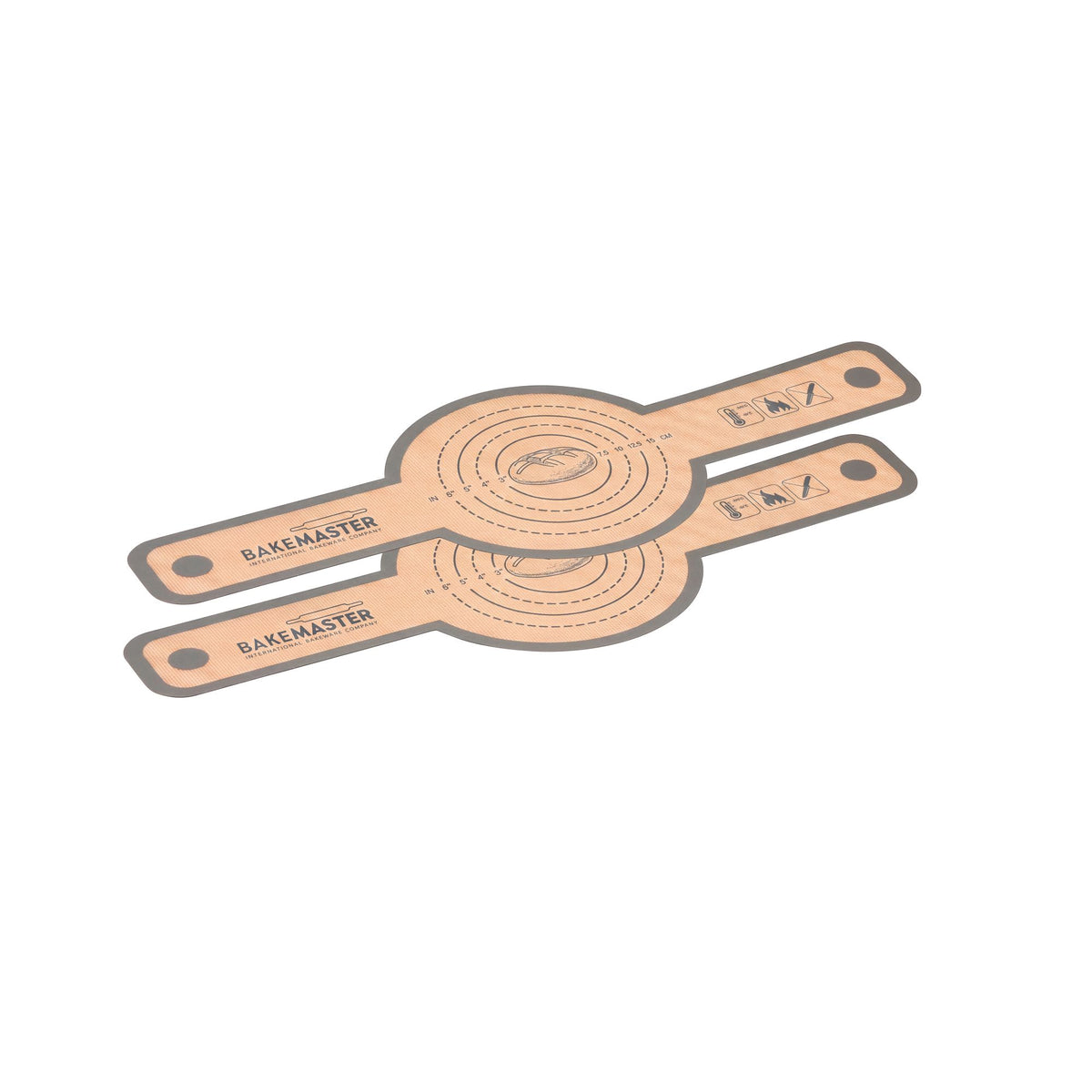 Bread sling set of 2 with tan circular center and two handle straps